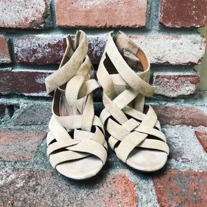 DVF Suede Nude Heels